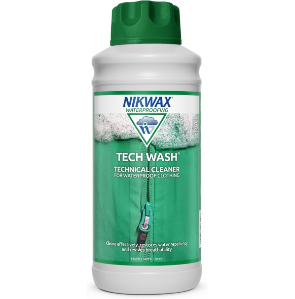 NIKWAX TECH WASH 1 Litre Large Bottle Technical Cleaner For Waterproof Clothing